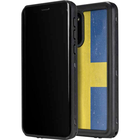 Sweden Flag Distressed Galaxy S20 Waterproof Case